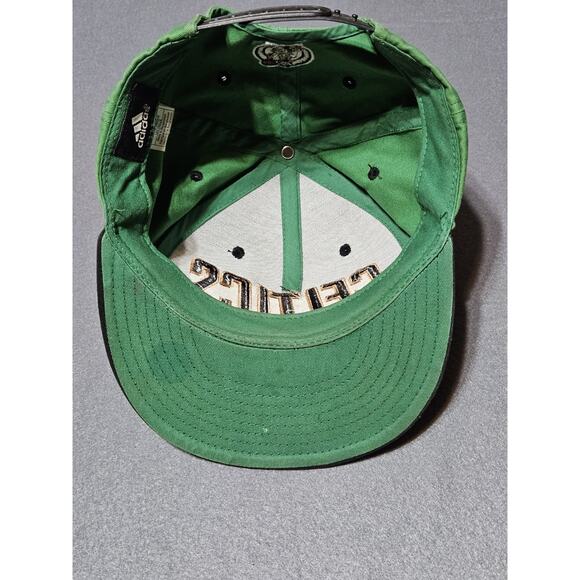 Vintage Adidas Cap Boston Celtics Green SnapBack Hat Cap NBA 100% Cotton - Picture 7 of 8